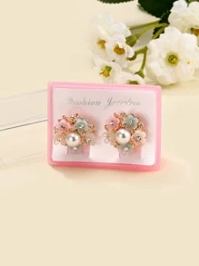 Đồ trang trí Ngọc Trai giả Hoa tai - Nhiều màu - Xem 3