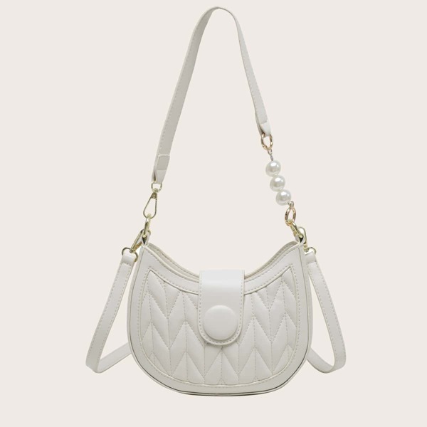 

Chevron Pattern Shoulder Bag, Beige