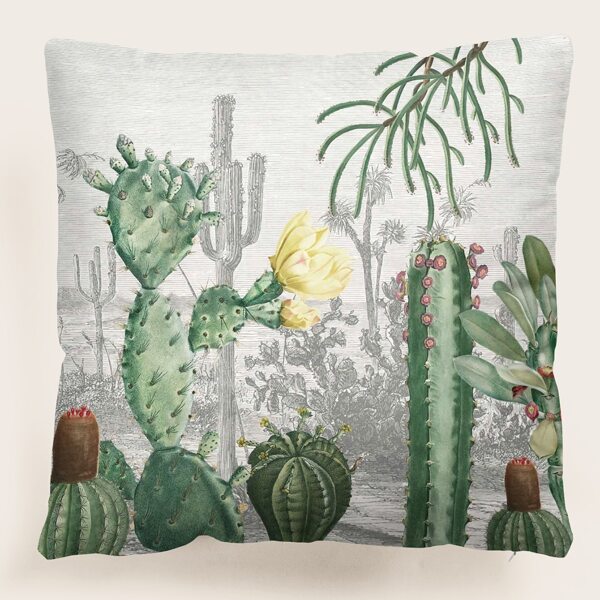 

Cactus Print Cushion Cover Without Filler, Multicolor