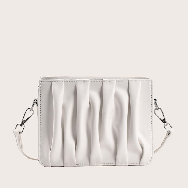 

Ruched Detail Crossbody Bag, White