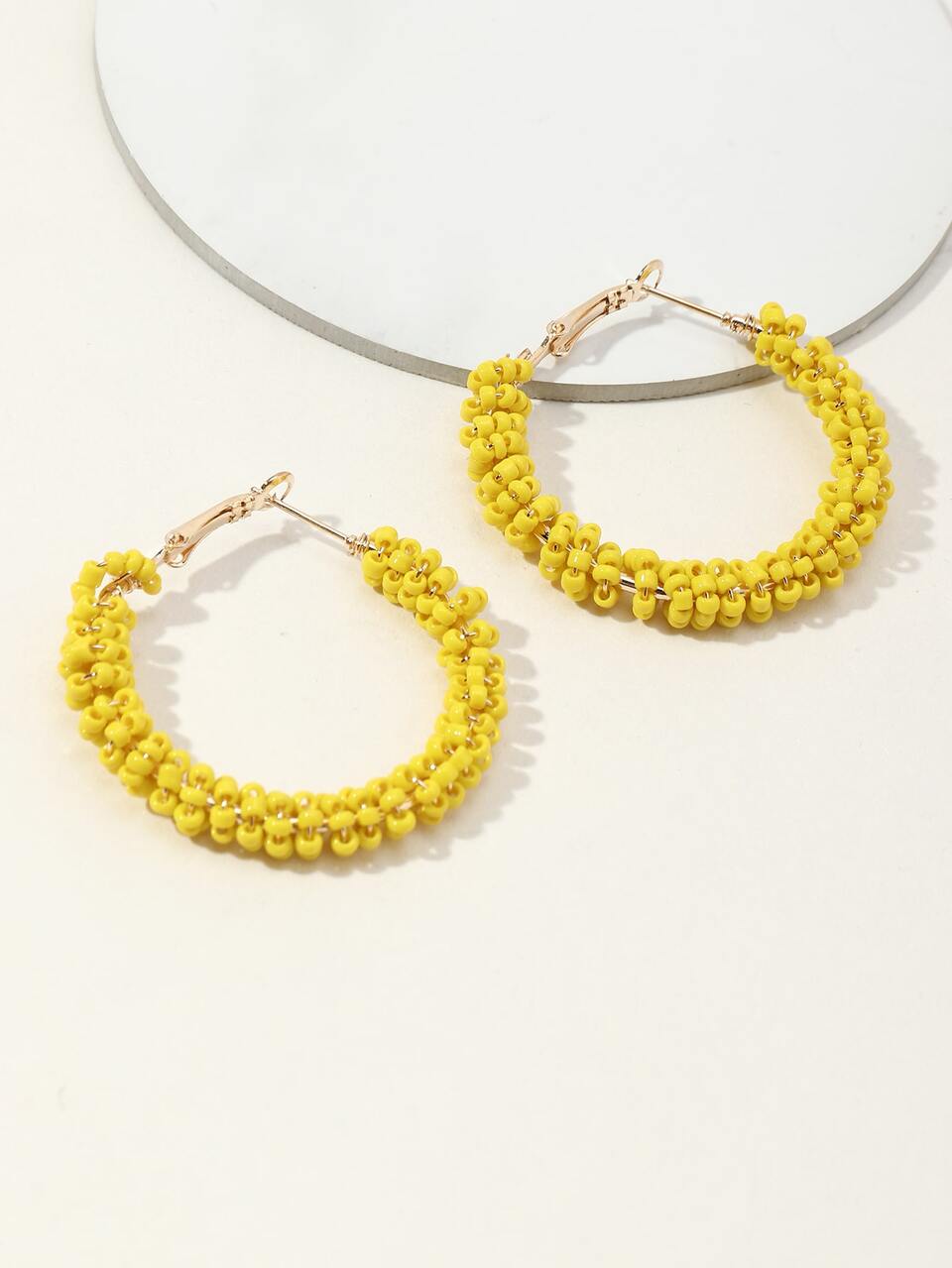 Beaded Hoop Earrings