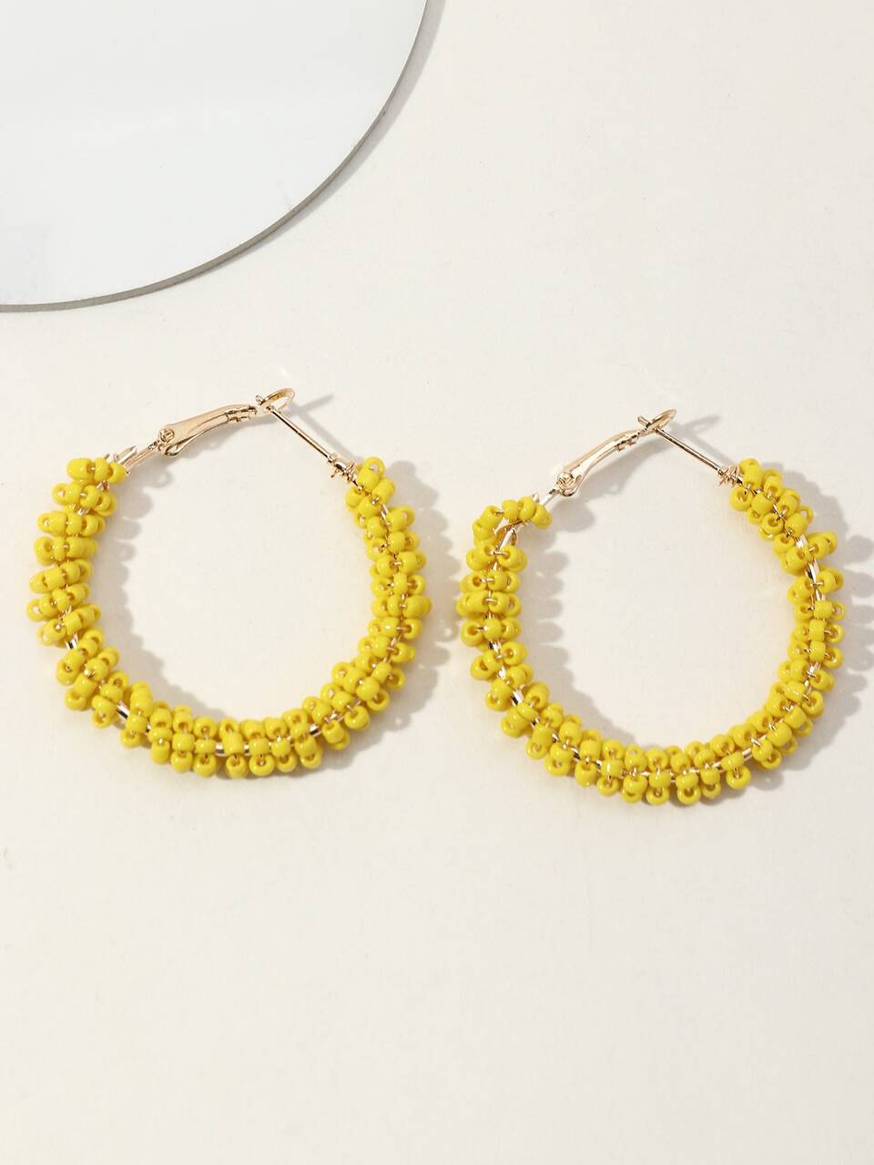 Beaded Hoop Earrings