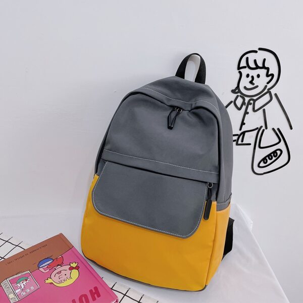 

Two Tone Large Capacity Backpack, Multicolor