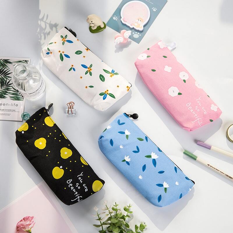 

1pc Flower Print Random Pencil Case, Multicolor
