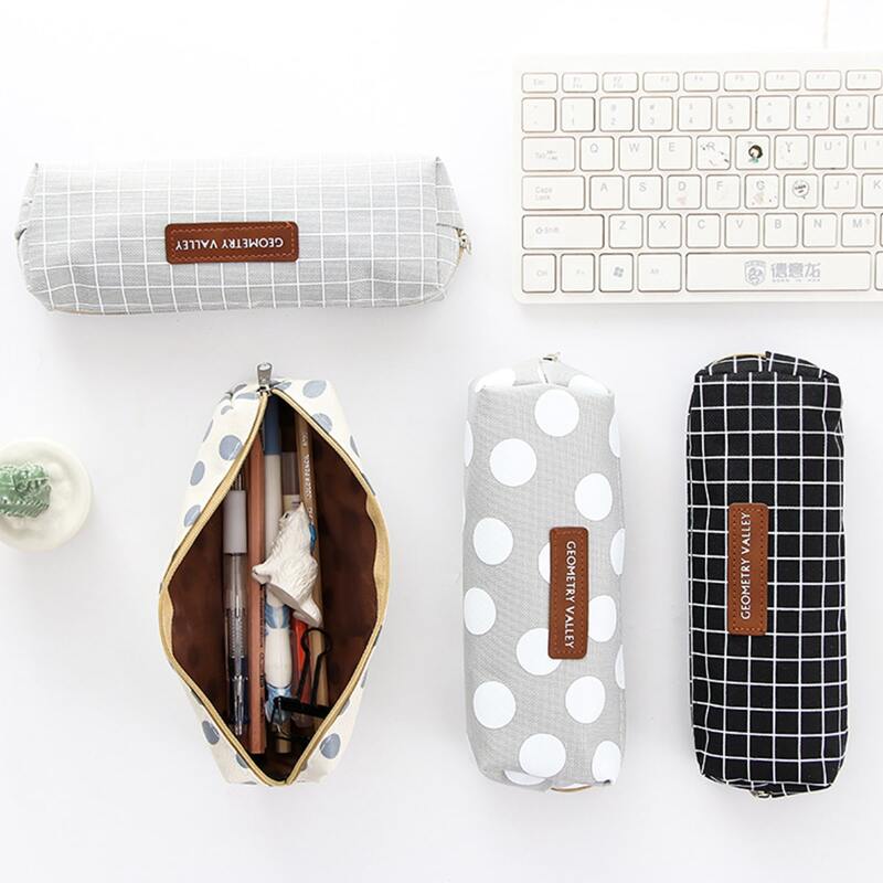 

1pc Geometric Pattern Pencil Bag, Multicolor