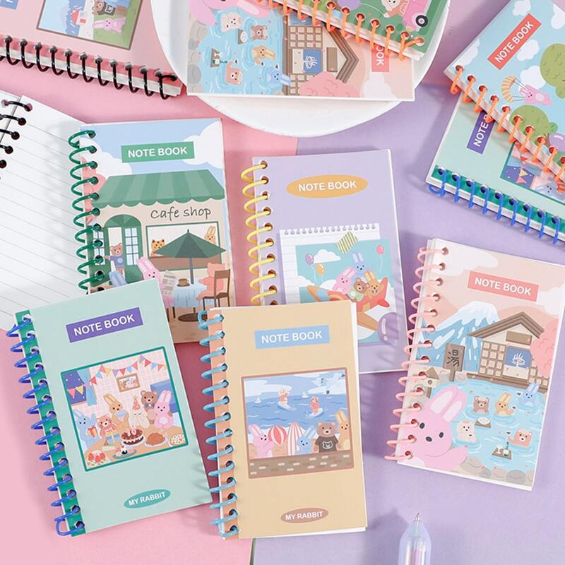 

1pc Cartoon Graphic Cover Random Spiral Notebook, Multicolor