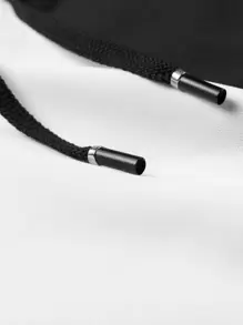Manfinity EMRG Áo nỉ Nam Dây kéo Túi Khối Màu Sẵn sàng - Đen và trắng - Xem 3