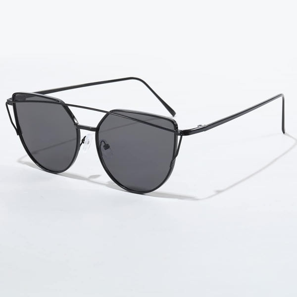 

Men Metal Frame Sunglasses, Black