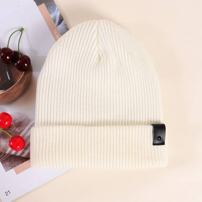 

Minimalist Knit Hat, Beige