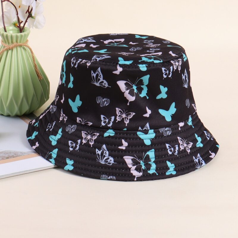 

Butterfly Graphic Bucket Hat, Black