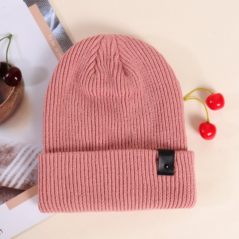 

Minimalist Knit Hat, Baby pink