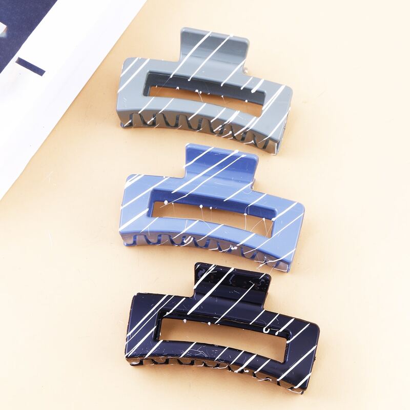 

3pcs Graphic Hair Claw, Multicolor