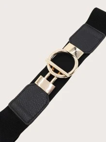 85CM Metal Buckle Plus Size Corset Belt - Black - View 4