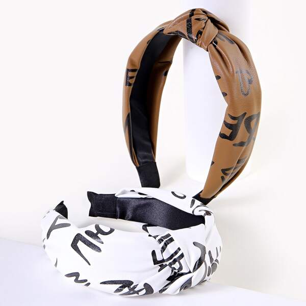 

2pcs Knot Hair Hoop, Multicolor