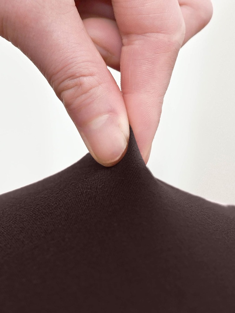 1件装高弹牛奶丝沙发座垫套，纯色四季通用现代简约沙发垫套，防尘，可水洗，适用于客厅、卧室、书房，黑色、白色、灰色 - 棕色 - 查看 5