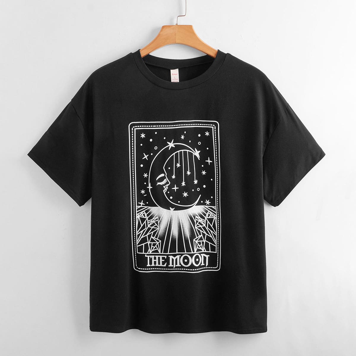 

Letter Moon Graphic Tee, Black