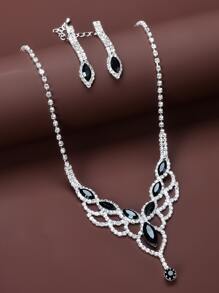 3 bộ trang sức rhinestone - Bạc - Xem 1