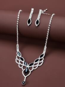 3 bộ trang sức rhinestone - Bạc - Xem 4