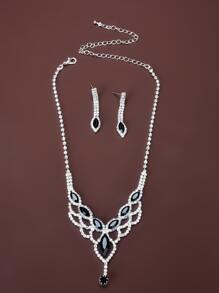 3 bộ trang sức rhinestone - Bạc - Xem 5