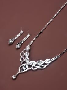 3 bộ trang sức rhinestone - Bạc - Xem 6