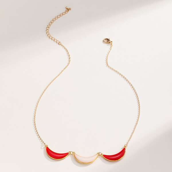 

Moon Detail Necklace, Multicolor