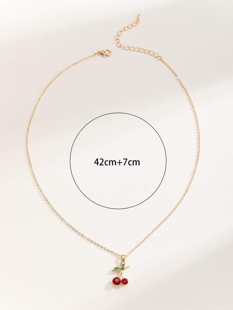 Collar con cereza - Amarillo Oro - Añade 4
