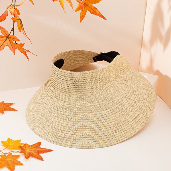 

Solid Visor Hat, Beige