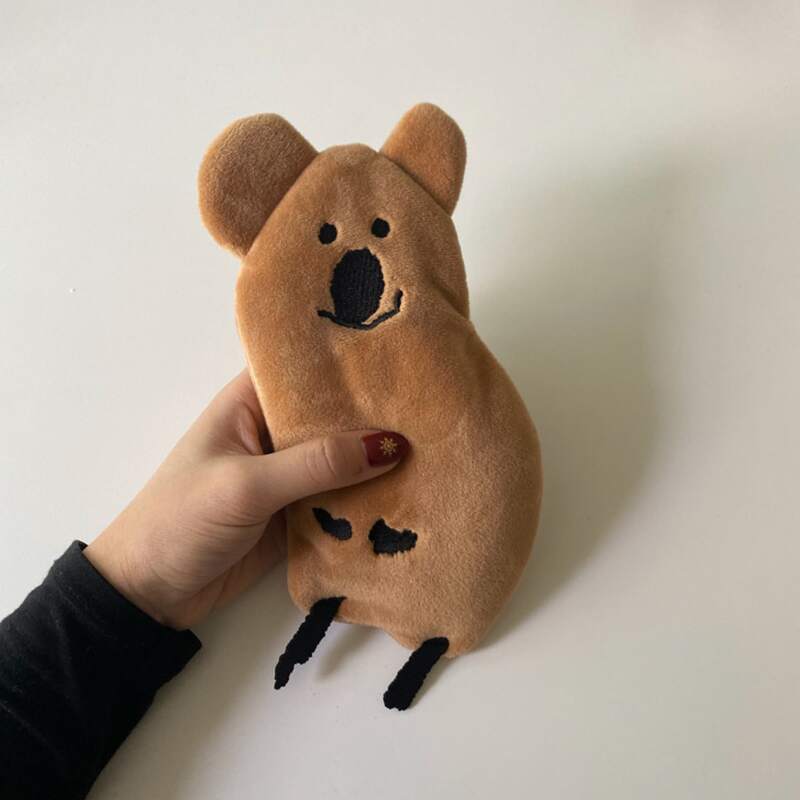 

Cartoon Plush Pencil Case, Brown