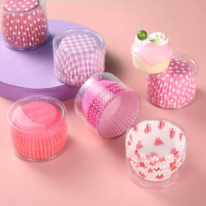 

100pcs Random Cupcake Paper Cup, Multicolor