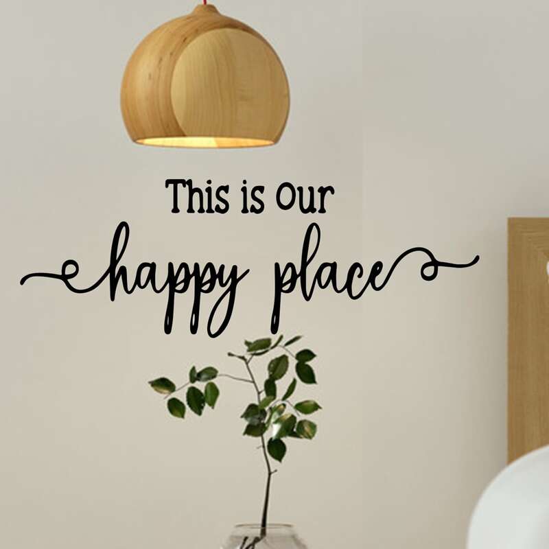 

Slogan Graphic Wall Sticker, Black