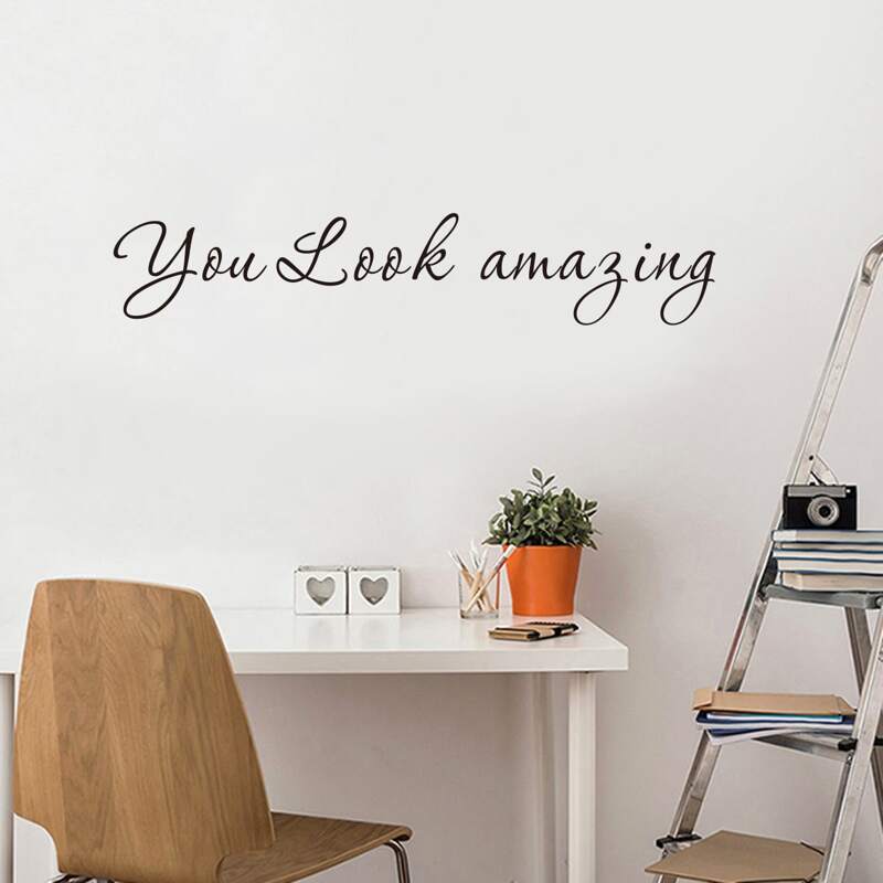 

Slogan Graphic Wall Sticker, Black