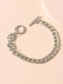 簡約風手鏈 - 銀色 - 查看 1