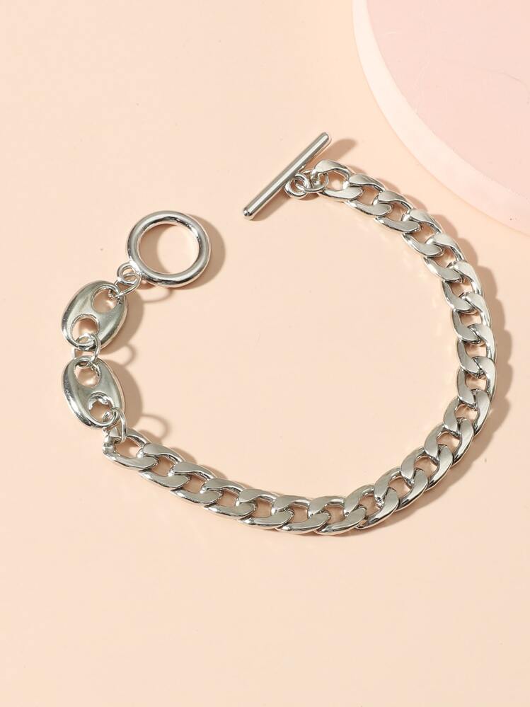 簡約風手鏈 - 銀色 - 查看 1