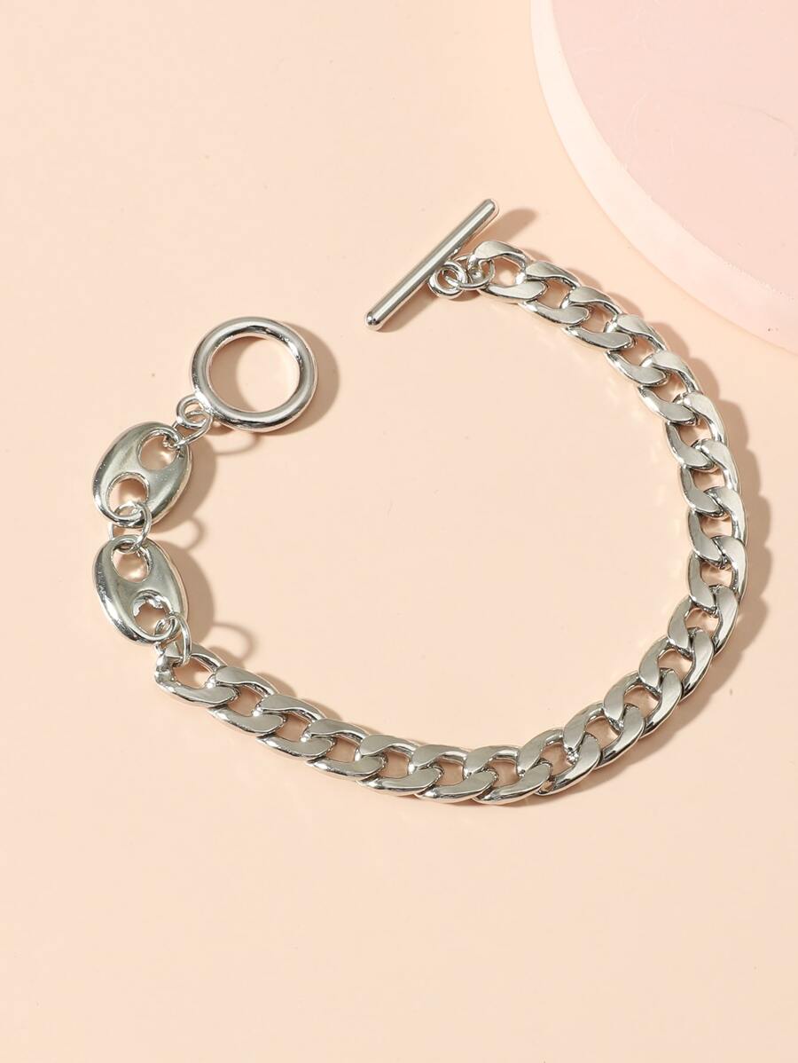 簡約風手鏈 - 銀色 - 查看 1
