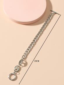 簡約風手鏈 - 銀色 - 查看 3