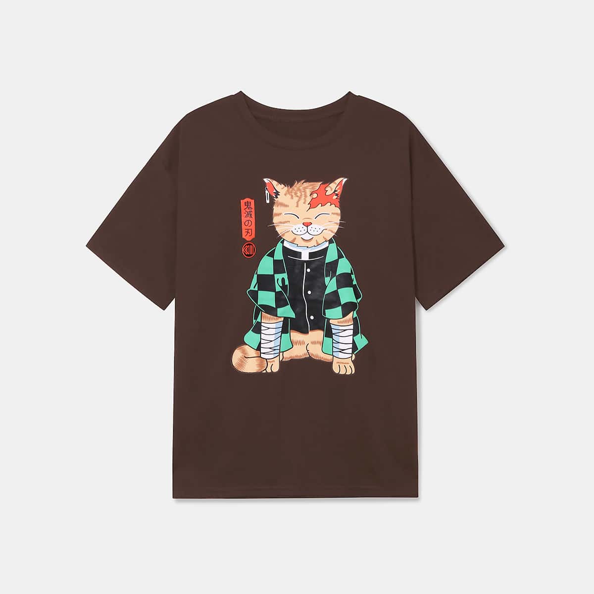

Cat Graphic Tee, Coffee brown