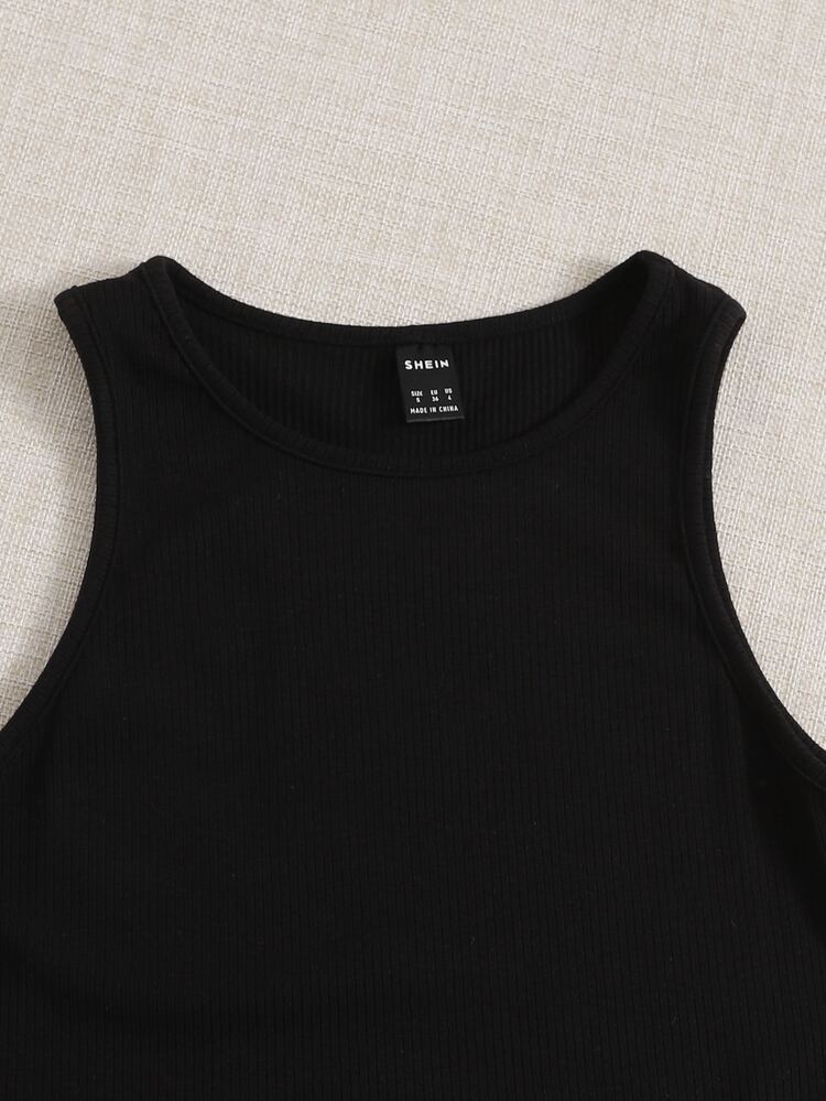 SHEIN EZwear 3 Pack Solid Tank Top - Multicolor - View 4