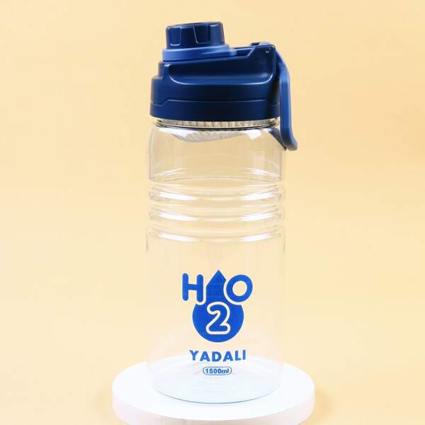 

1pc Letter Graphic Portable Water Bottle, Blue