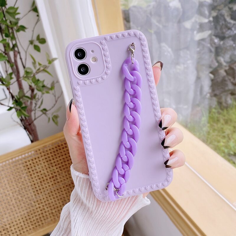 

Plain Hand Strap Phone Case, Multicolor
