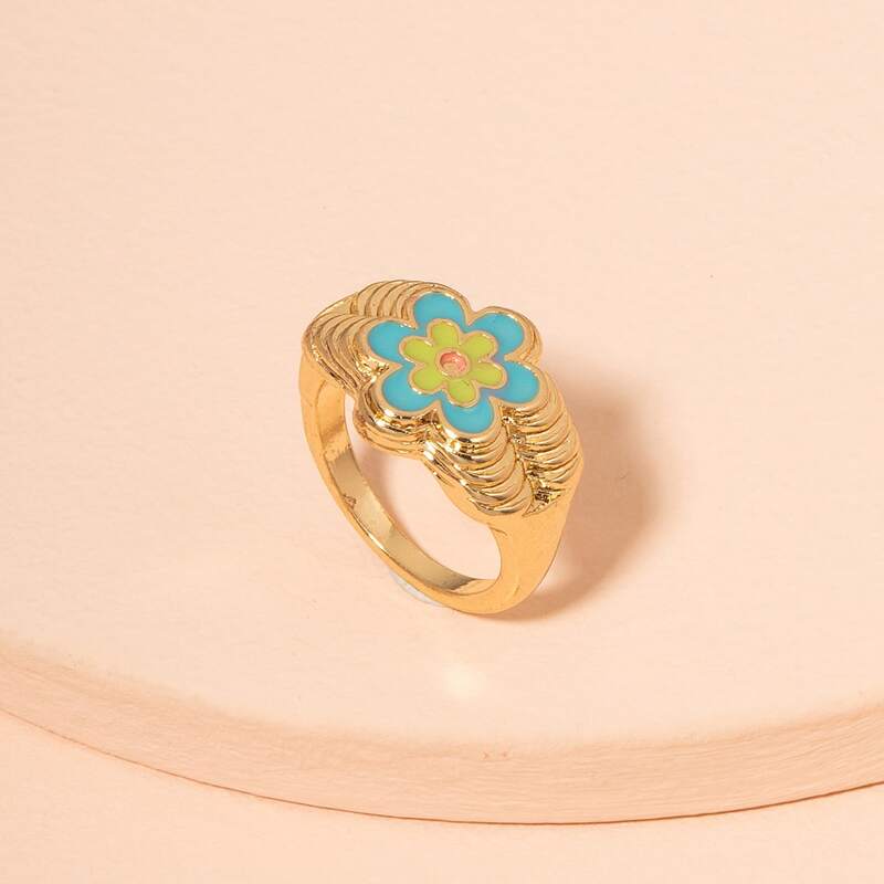 

Floral Decor Ring, Green