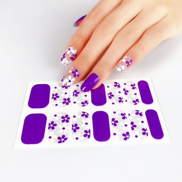 

1sheet Flower Pattern Nail Art Sticker, Multicolor