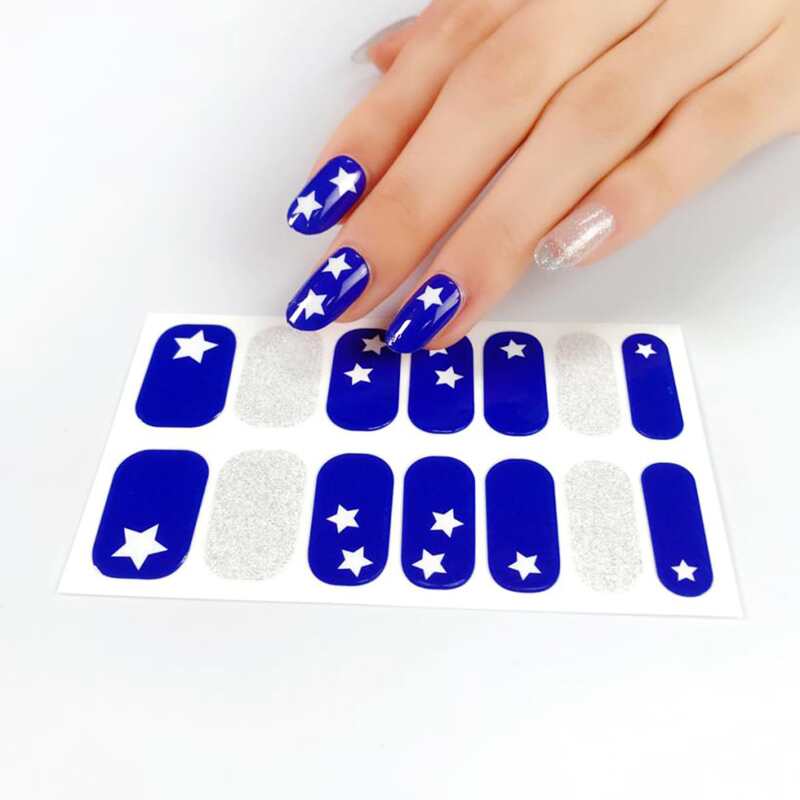

1sheet Star Pattern Nail Art Sticker, Multicolor