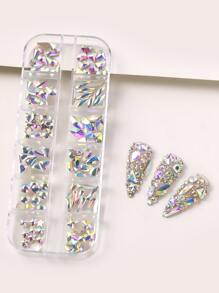 1box Rhinestone Nail Art Decoration - Multicolor - View 1