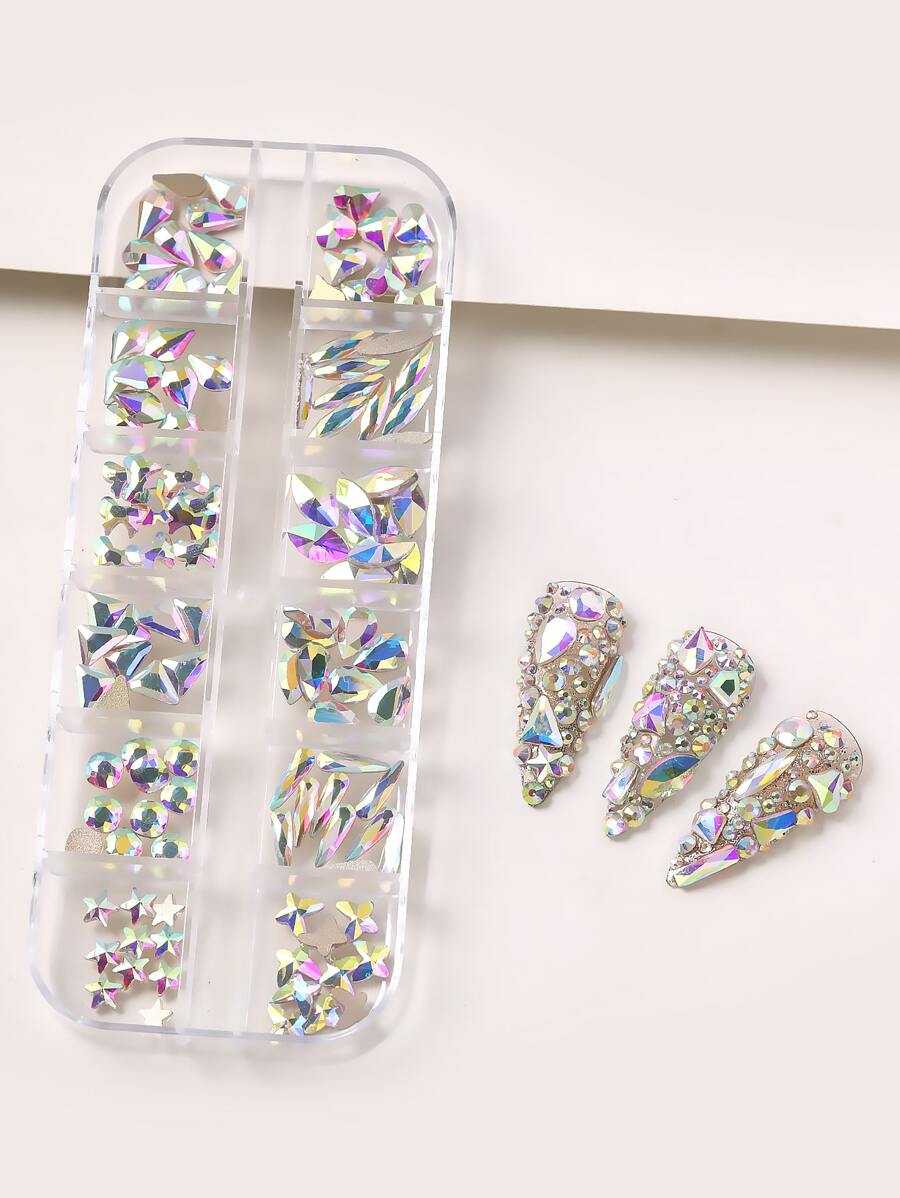 1box Rhinestone Nail Art Decoration - Multicolor - View 1