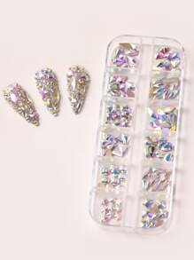 1box Rhinestone Nail Art Decoration - Multicolor - View 2