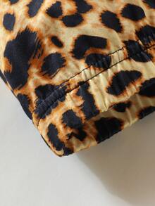 Toddler Girls Leopard Sunflower Print Ruffle Trim Top & Flare Leg Pants - Multicolor - View 6