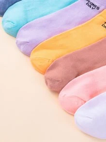 7pairs Letter Graphic Socks - Multicolor - View 4