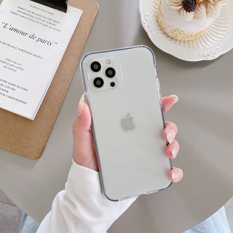 

Contrast Frame Clear Phone Case