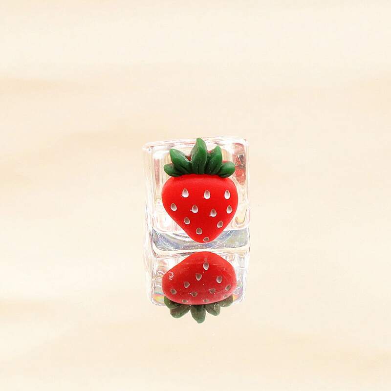 

Cartoon Strawberry Decor Ring, Red