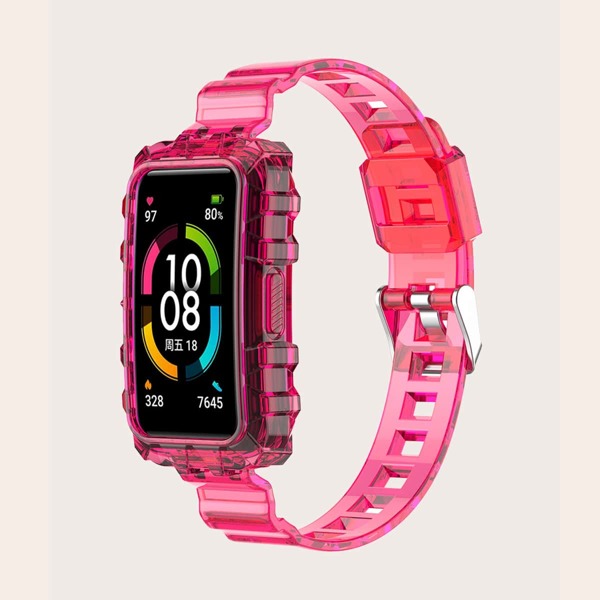 

2 In 1 Watchband & Case For HUAWEI Watch, Hot pink